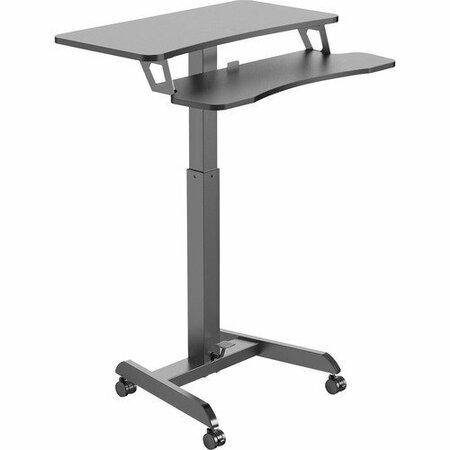 KANTEK Desk, Mobile, Sit to Stand, 31-1/2inWx15-7/10inLx49inH, Black KTKSTS350